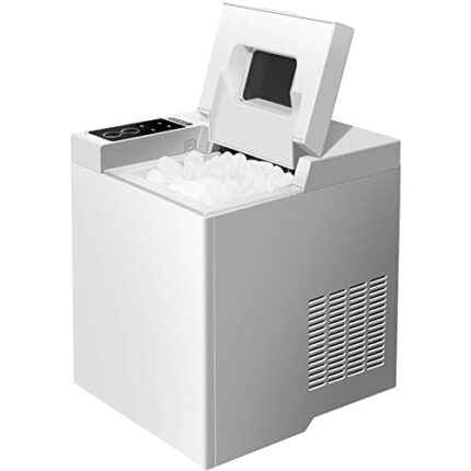 TEHONGMAI Electric Ice Maker 15KG/24H Bullet Cylindrical Home Ice Cube Making Machine Countertop for Commercial Small Milk Tea Shop