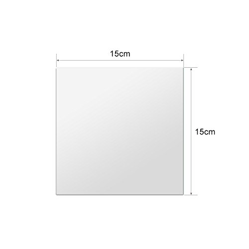 Self-Adhesive Square Mirror Stickers, Removable Silver Mirror Stickers, for Bathroom, Porch, Living Room, Bedroom, 15*15Cm/Piece (9 Pieces)