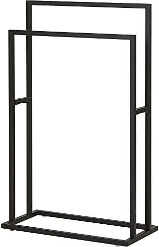 Sealskin Carré Small Towel Rack Black, Metal, Negro, 48 x 78,5 x 24 cm