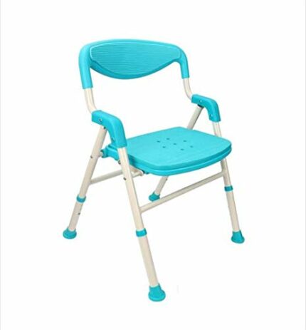 Bath Stools,Shower Stools Bathroom Folding Shower Chair for Elderly Aluminum Alloy Bath Chair Non-Slip for Pregnant Women - Load-Bea100Kg