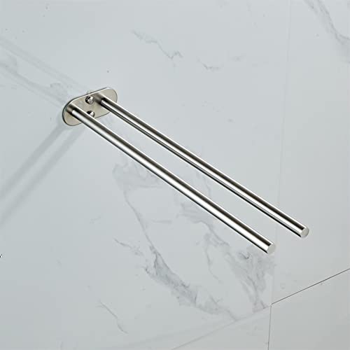 HIGOH Towel Racks,Towel Holder Towel Rail for Bathroom, Double Arm Towel Holder, Towel Bar Rail, Wall Kitchen Hanger Shelf for Towels Bathroom Ha