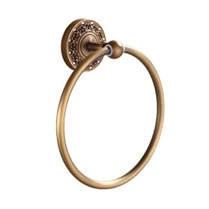 HIGOH Towel Racks, Bath Towel Holder,Bathroom Hand Towel,European Style Antique Copper Towel,Retro Bathroom Towel Rack,Hardware,Towel Hanger Hold