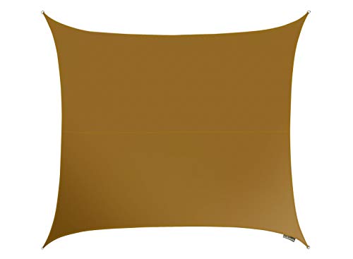 Kookaburra Waterproof Garden Sun Shade Sail Canopy in Mocha 98% UV Block (3.6m Square)