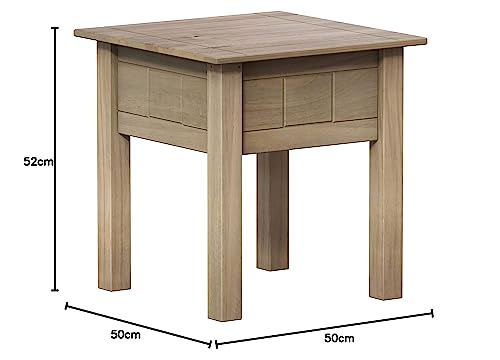 Vida Designs Panama Lamp Table, Natural Oak