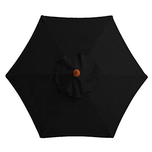 kemengsuer Replacement Parasol Cover, 2m/6 Ribs Polyester Fabric Waterproof Patio Umbrella Parasol Cover, Garden Parasol Canopy Cover Garden Shad