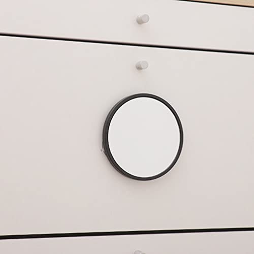 KALLORY Decorative Wall Mirror Modern Wall Mounted Mirror Hanging Round Mirror Bathroom Vanity Mirror Cosmetic Desktop Mirror for Home Bedroom Ro