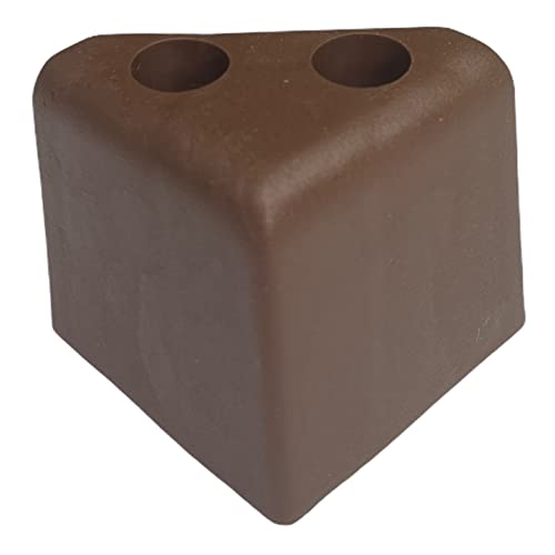 ProFurnitureParts 2.25" Tall Triangle Corner Sofa Legs, Brown Color, Set of 4, HDPE Plastic