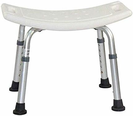 Bath Stools,Shower Stool Bath Chair Bathroom Seat - Lightweight Aluminum - Non-Slip - Adjustable Height - Elder Disabled Woman with 150 Kg