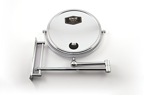 Danielle Creations Adjustable Wall Mounted Chrome Mirror x 10 Magnified 20cm