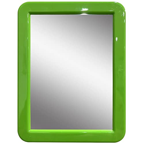 Magnetic Locker Mirror for School Locker, Gym Locker, Office Cabinet, Workshop or Refrigerator, Makeup Mirror, 5" x 7" (Black)