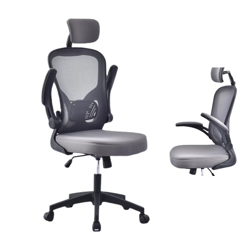 Office Chair with Armrest-Egonomic Highback Office Chair-Meshback Heavy Duty Desk Chair with 3D Adjustable Lumbar Support & Armrest 135° Rocking