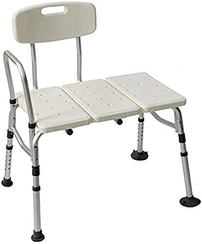 Bath Stools,Shower Stool Bath Chair Bathroom Seat with Armrests with Backrest Adjustable Height Portable Lightweight Aluminum Non-Slip Housing Be