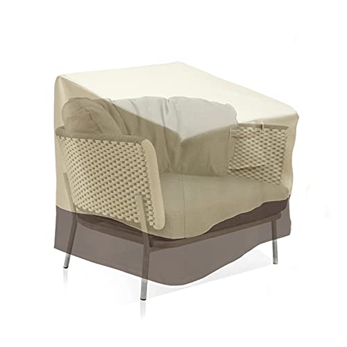 SINGFNH 210D Polyester Oxford Patio Chair Cover, Lounge Deep Seat Cover, Heavy Duty Durable and Waterproof Outdoor Lawn Patio Furniture Covers(Bl