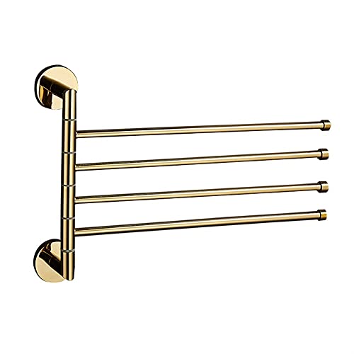 HIGOH Towel Racks, Towel Rail for Bathroom,Copper Hand Towel Holder,Swivel Towel Bar,Bathroom Folding Shelf Multi-Function Rotating Towel Holder