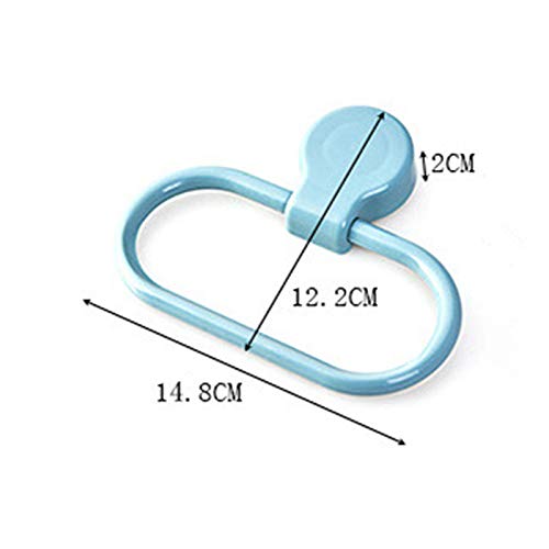 IKAAR Towel Holder Towel Ring Wall Mounted Bathroom Towel Holder Nail Free Self Adhesive Towel Holder Stick on Wall Hand Towel Holder Blue