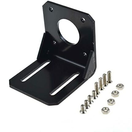 RELAND SUN 25mm 37mm 42mm 57mm Stepper Motor Mounting Bracket with Screws, Alloy Steel L-shape Fixed Seat, Stepper Motor Holder (42mm)