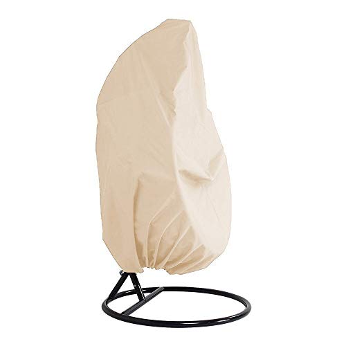 HONCENMAX UPGRADE Patio Hanging Chair Cover - Cocoon Egg Chair Cover - for Rattan Wicker Swing Seat Chair - Waterproof Furniture Protective Cover