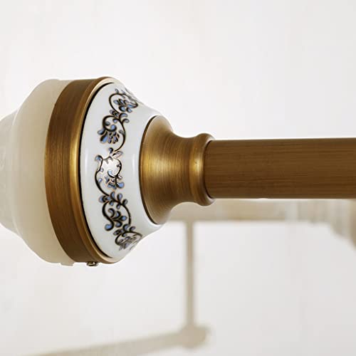 HIGOH Towel Racks,Bathroom Towel Rack Wall Mounted Towel Holder,All Copper European Antique Towel Rack with Single Towel Bar,Retro Bath Wall Moun