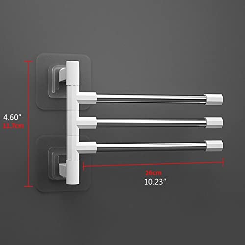HIGOH Towel Racks,Towel Holder Towel Rail for Bathroom, Creative Swivel Towel Bar, Wall Mount Bathroom Hand Towel Holder Holder Storage Organizer
