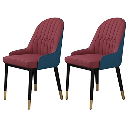 Kitchen Dining Room Furniture Chairs Kitchen Living Room Dining Chairs Set Of 2,Modern PU Leather High Back Padded Soft Seat Dining Chairs,Water