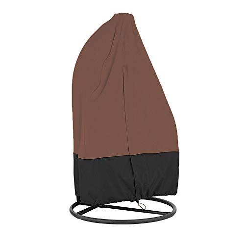 HONCENMAX UPGRADE Patio Hanging Chair Cover - Cocoon Egg Chair Cover - for Rattan Wicker Swing Seat Chair - Waterproof Furniture Protective Cover