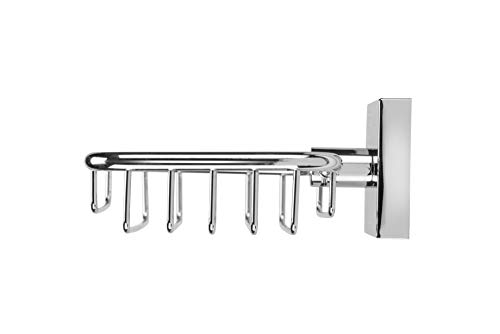 Croydex Flexi-Fix Chester Soap Basket, Zinc Alloy, Silver, 54 x 130 x 120mm