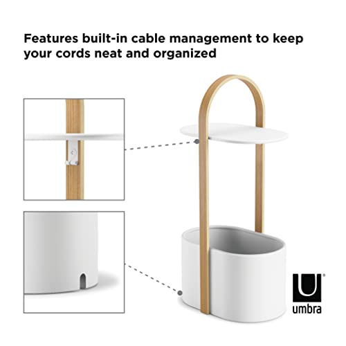 Umbra Bellwood Storage Table, White/Natural