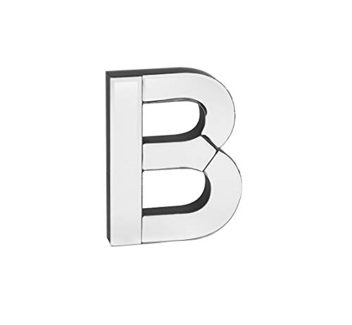 COLLECTIVE HOME - 7-inch Tall Mirrored Glass and Wood Decorative Letter, Home-Bedroom-Office Wall Décor. Perfect Fun Gift to Encourage Girls, You