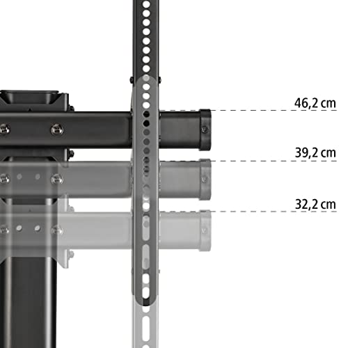 Hama TV Stand, Tiltable, Rotatable, Fully Movable (for TVs from 32-55 inches, height adjustable, base plate made of glass, TVs up to 30kg, VESA u
