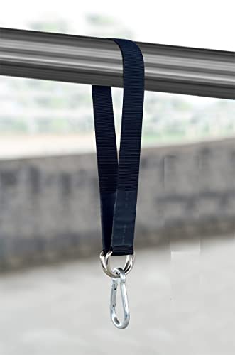 HOUSON Gym Swing Hanging Straps, 2 PCS 18cm / 7 inches Tree Swing Straps Hanging Kit Hook for door bar Heavy Duty with D-ring Carabiner 440 lbs