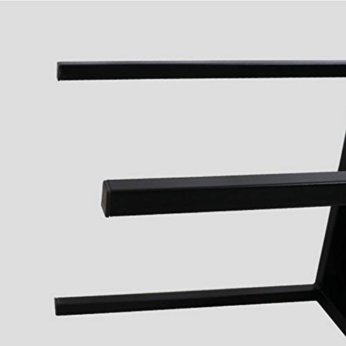 LUKEO Fashion Bedside Table Simple Nordic Bedroom Bedside Table, Tall Metal Bedside Table, Black