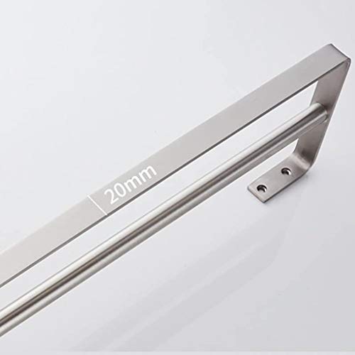 RSOCHS Stainless Steel Bath Towel Rack 60CM ,Foldable Wall Mounted Double Towel Holder,Polished 304 Stainless Steel Towel Shelf Shelf