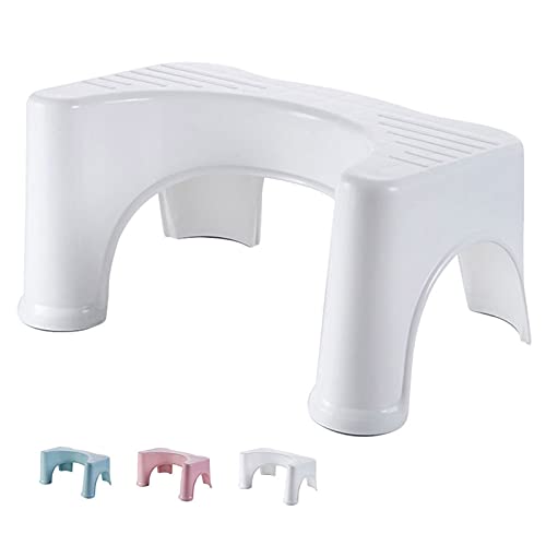 DevileLover 2 Pieces Toilet Stool 8” Bathroom Squatting Toilet Step Stool,| Relieve Constipation and Bloating
