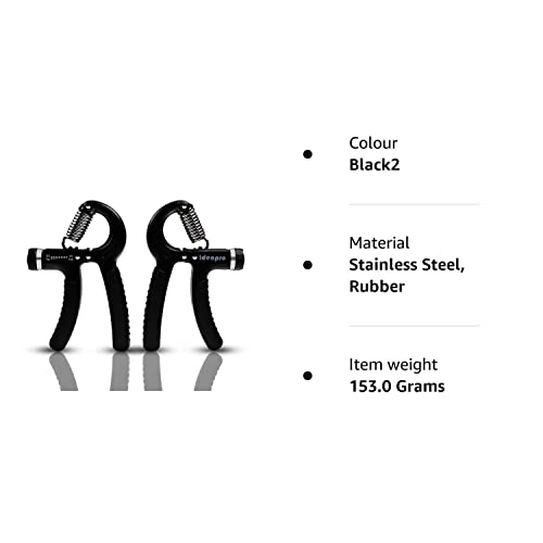 IDEAPRO Hand Grip Strengthener Adjustable Resistance (10-50kg),Hand Grip Exerciser,Forearm Grip, Hand Squeezer, Hand Exercise, Gripper, Finger St