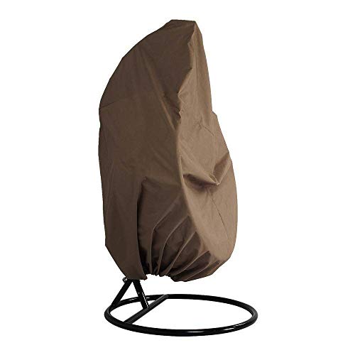 HONCENMAX UPGRADE Patio Hanging Chair Cover - Cocoon Egg Chair Cover - for Rattan Wicker Swing Seat Chair - Waterproof Furniture Protective Cover