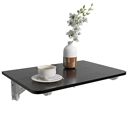 Multifunctional Wall-mounted Folding Table Home Dining Table Computer Table, Solid Wooden Wall Shelf, 60×40×16cm (L×W×H),B