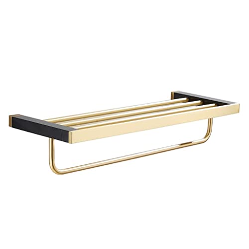 HIGOH Towel Racks,Bathroom Towel Rack Wall Mounted Towel Holder,Natural Marble Brass Towel Rack,Nordic Light Copper Bath Towel Holder,Bathroom Ra