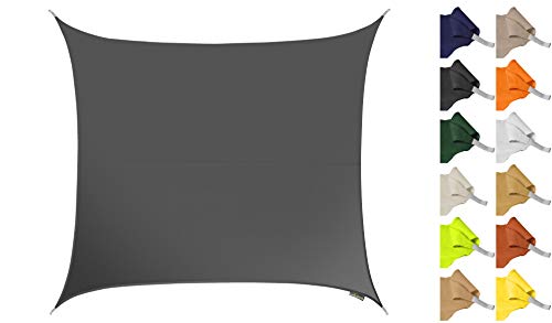 Kookaburra 3.6m Square Water Resistant Garden Patio Sun Shade Sail Canopy 96.5% UV Block with Free Rope(Ivory)