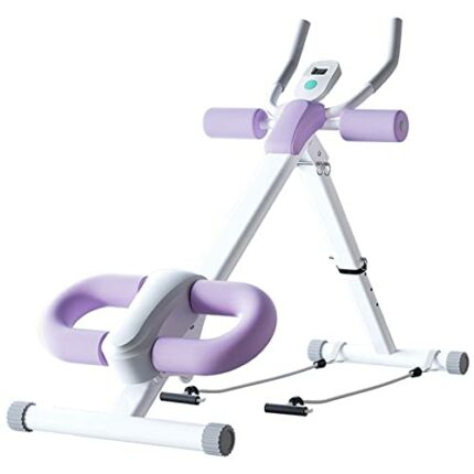 Multifunctional abdominal exercise machine, core strength trainer, full body exercise machine with digital display, stationary glide path for hom