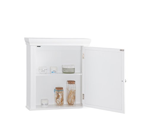Teamson Home Bathroom Stratford Wooden Mirrored Medicine Cabinet White 6544