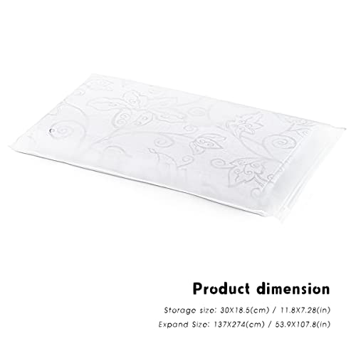 HORRAu 137*274cm PVC Plastic Wipeable Rectangle Table Cloth, Kitchen Oilcloth Washable Table cover for Outdoor Picnic, Camping