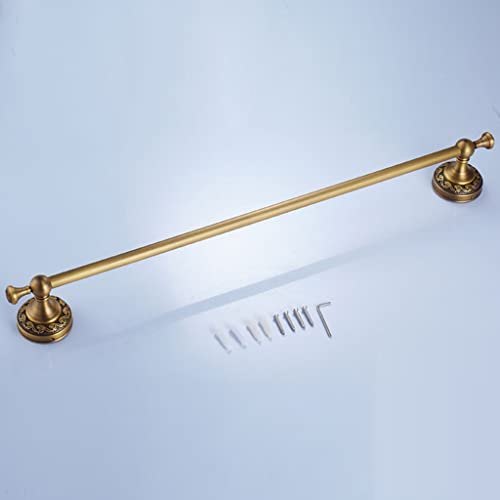 HIGOH Towel Racks,Towel Holder Towel Rail for Bathroom, All Copper European Style Antique Hand Towel Holder, Antique Single Rod Bathroom Rack, To