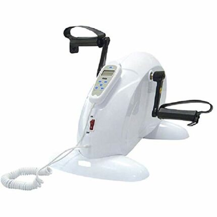 LUNEZY Electric Mini Exercise Bike Pedal Exerciser Mini Exercise Bike Physiotherapy Fitness Bike Elderly Mobility Aid Training Fitness Leg Pedal