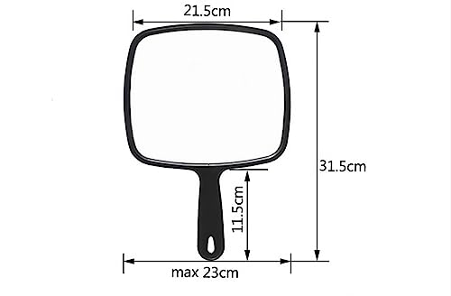 Multi-Purpose Handheld Mirror with Distortion-Free Reflection Hand Mirror Salon Barber Hairdressing Mirror Large Wall Mount Hand Mirror with Hand