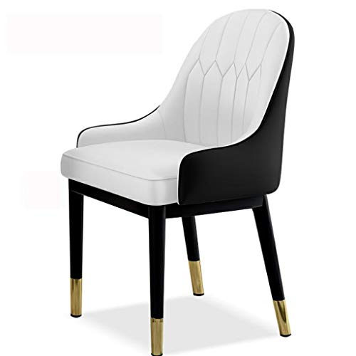 Modern Kitchen Dining Room Chairs Dining Chairs Water Proof Leather Side Chair With Metal Legs Kitchen Living Room Lounge Counter Chairs (Color :