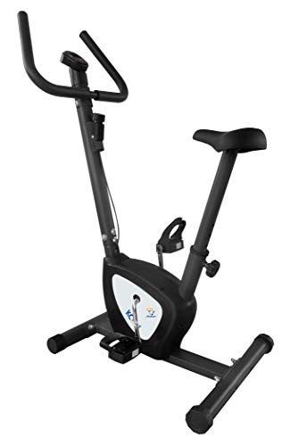 Star Shaper KC1422 Compact Exercise Bike | Adjustable Tension | Easily Transportable | Track Your Progress | More,Black/White