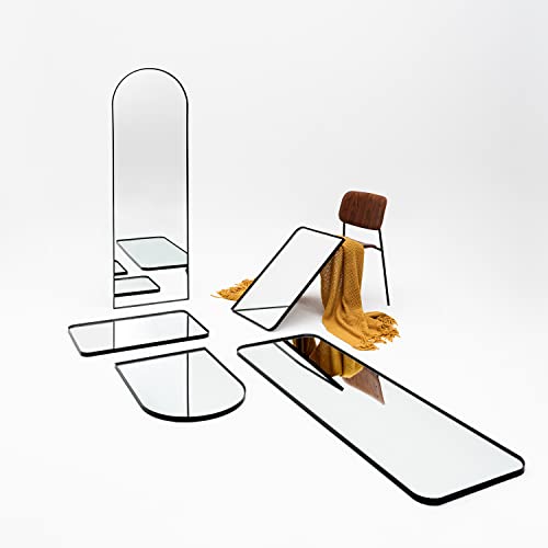 Minuover Wall Mount Mirror for Bathroom, Brushed Gold Metal Framed Rounded Corner Rectangular Vanity Mirror (20" x 30", Gold)