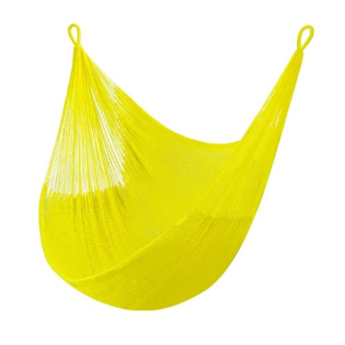 Handwoven Hanging Chair by Yellow Leaf Hammocks - Fits 1 Person, 330lb Max - Kick Back for Full-Body Recline - Weathersafe, Ultra Soft, Hang Anyw