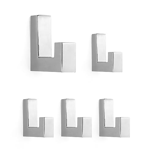 SARIHOSY Wooden and White Coat Hooks Wall Mounted, Wooden Shelves with Hooks, Coat Knobs Wooden White Pegs for Wall, Oak Coat Hooks Wall Mounted