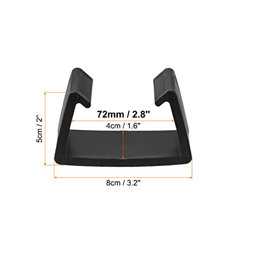 PATIKIL Patio Furniture Clips, 16 Pack Sofa Clamps Fixed Buckle Rattan Chair Fasteners for Outdoor Garden, Black